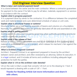 Civil Engineer Interview Question - Engineering Information Hub